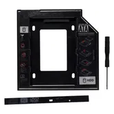 RACK intern SPACER SPR-25DVDN, caddy 12.7mm, 5.25" - 2.5", interfata PC SATA (Negru)