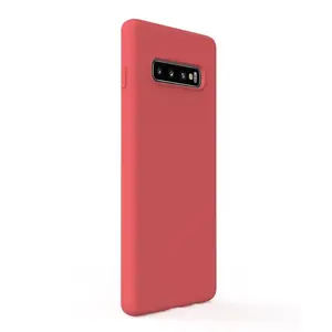 Protectie Spate Lemontti Silicon Soft Slim LEMSSS10PSRD pentru Samsung Galaxy S10 Plus G975 (Rosu)