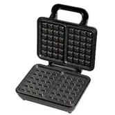 Aparat preparare waffle Lafe GFH-001, 1000 W, Placi antiaderente, Indicator luminos (Negru/Argintiu)