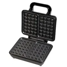 Aparat preparare waffle Lafe GFH-001, 1000 W, Placi antiaderente, Indicator luminos (Negru/Argintiu)