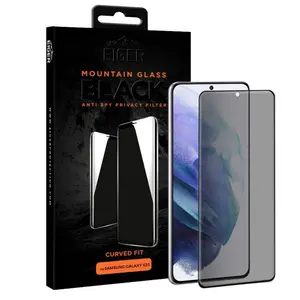 Folie Protectie Sticla Temperata Eiger 3D Privacy EGMSP00158 pentru Samsung Galaxy S21 (Transparent)