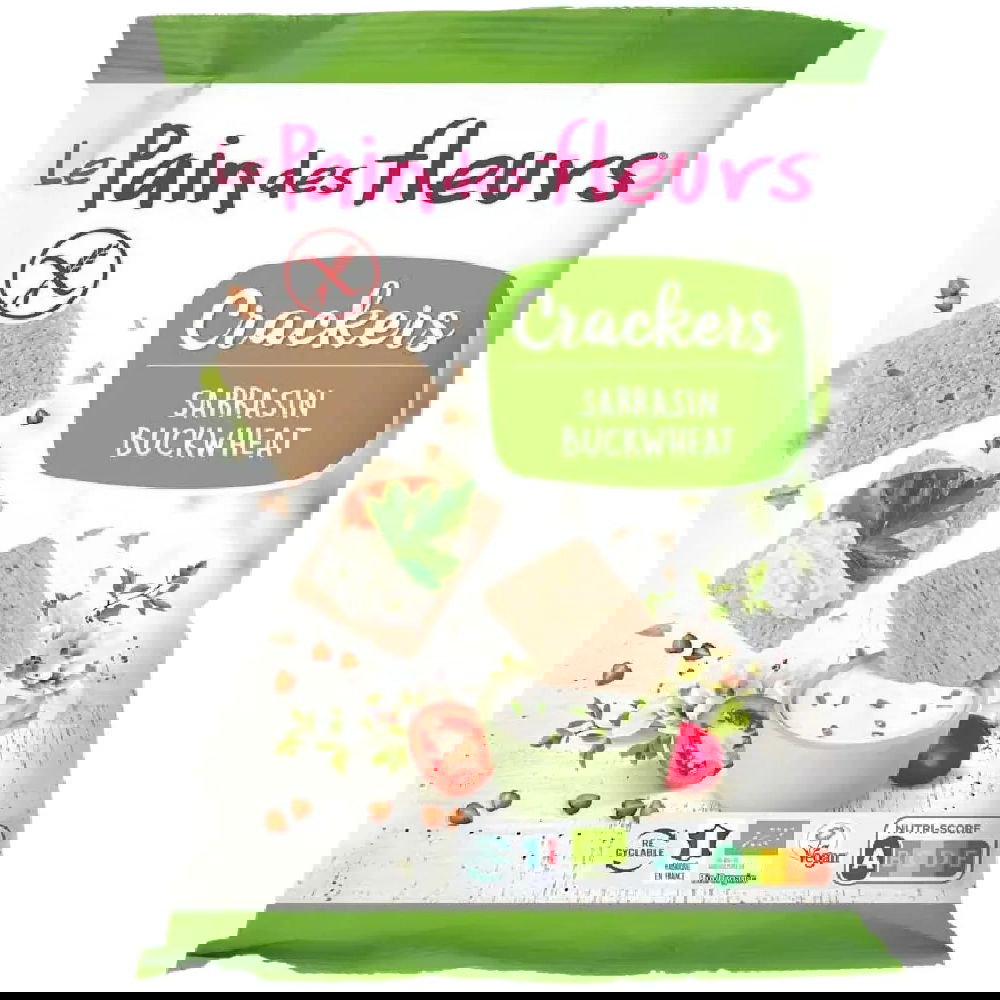 Crackers ecologici cu hrisca fara gluten, 75g, Le Pain des Fleurs