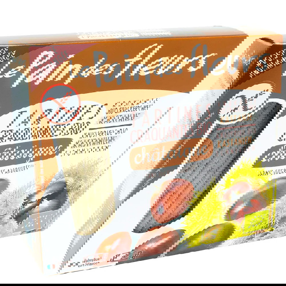 Turte crocante ecologice cu castane fara gluten, 150g, Le Pain des Fleurs