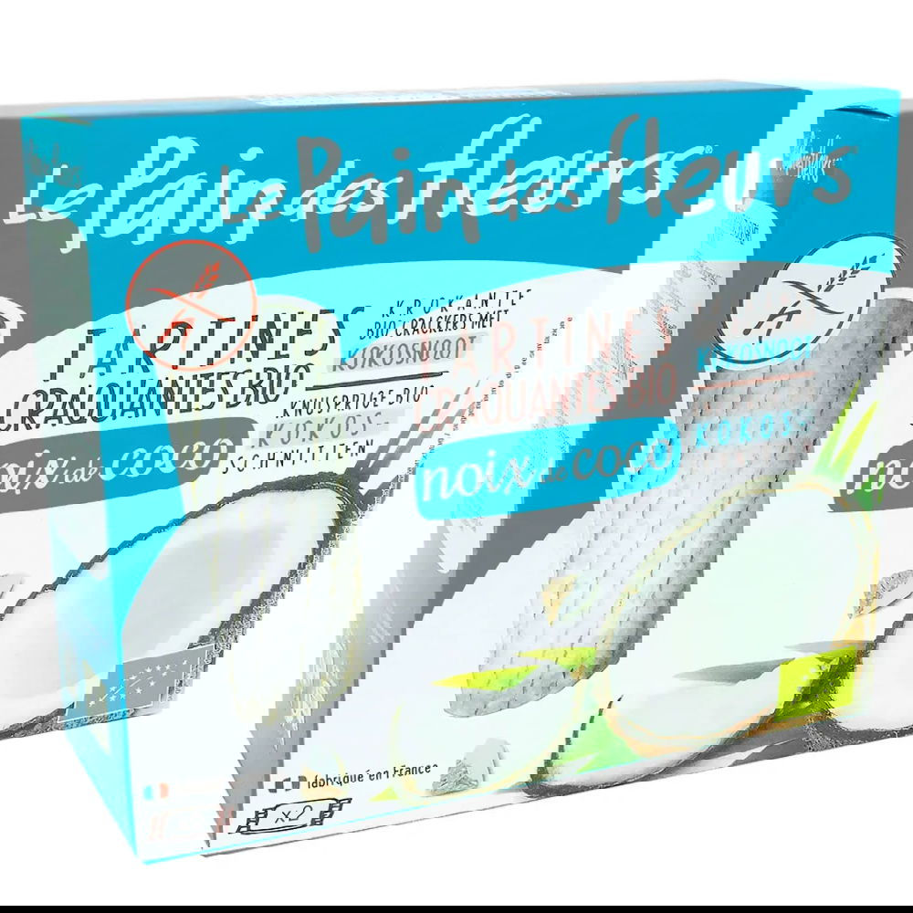 Turte crocante ecologice cu cocos fara gluten, 150g, Le Pain des Fleurs