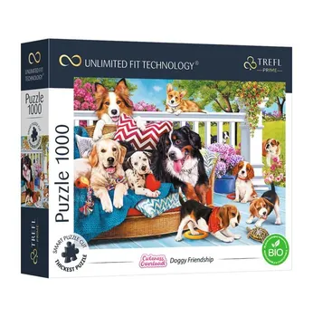 Puzzle Prietenia catelusilor, Trefl Uft 1000