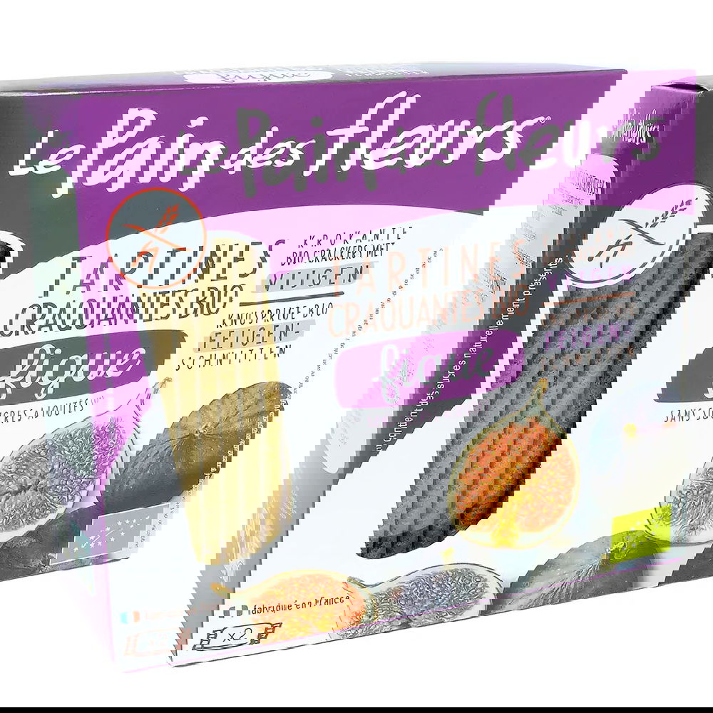 Turte crocante ecologice cu smochine fara gluten, 150g, Le Pain des Fleurs