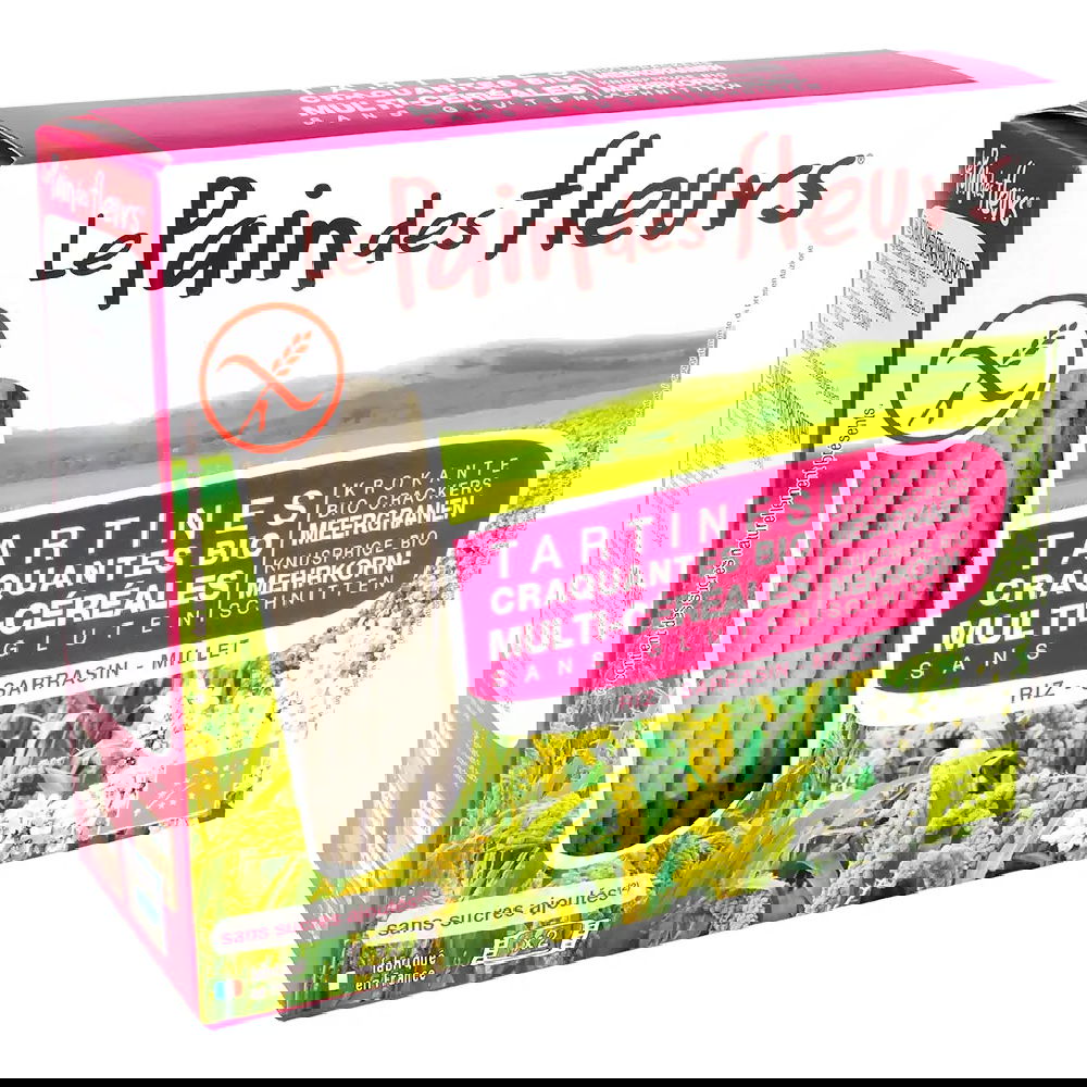 Turte crocante ecologice multicereale fara gluten, 150g, Le Pain des Fleurs