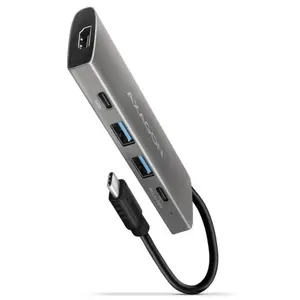 Hub USB Axagon HMC-5G2, 2 x USB-A, 2 x USB-C, HDMI (Gri)