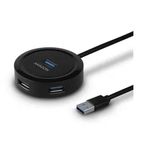Hub USB Axagon HUE-P1A, 4 x USB 3.2 (Negru)