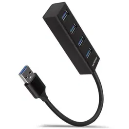 Hub USB Axagon HUE-M1A, 4 x USB 3.2 (Negru)