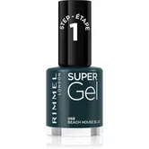 Rimmel Super Gel gel de unghii fara utilizarea UV sau lampa LED culoare 068 Beach House Blue 12 ml