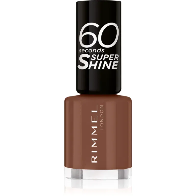 Rimmel 60 Seconds Super Shine lac de unghii culoare 140 Chocolate Eclipse 8 ml