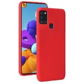Protectie Spate Lemontti Silky LEMHSA21SR pentru Samsung Galaxy A21s (Rosu)