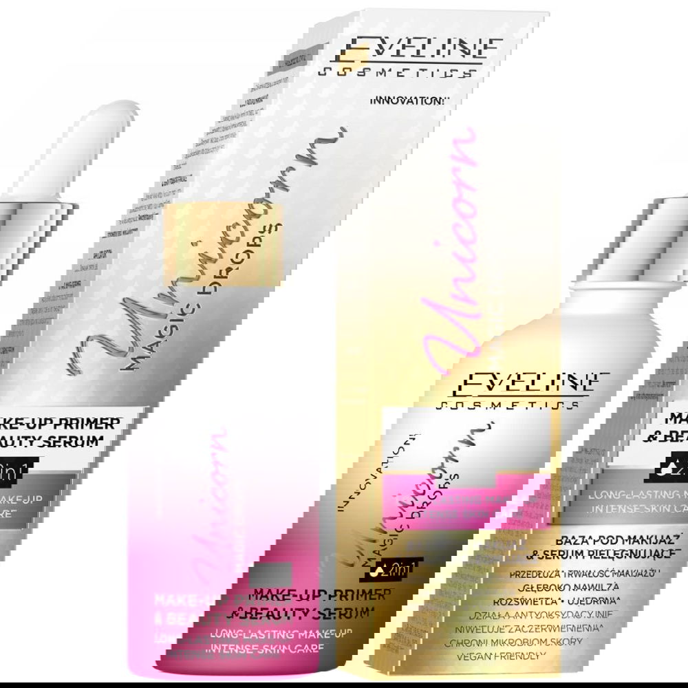 Serum cu vitamina C Make-up Primer 2in1 Unicorn, 30ml, Eveline Cosmetics