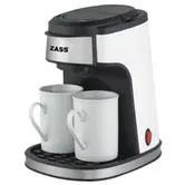 Cafetiera Zass ZCM 01, 450 W, Filtru lavabil + 2 cesti ceramice (Alb/Negru)