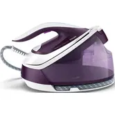 Statie de calcat Philips PerfectCare Compact Plus GC7933/30, Talpa SteamGlide Plus, Tehnologia OptimalTemp , 6.5 bari, Abur 120 g/min, 1500 ml (Alb/Mov)