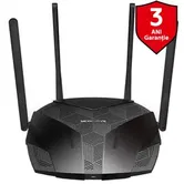 Router Wireless Mercusys MR70X, Gigabit, WiFi 6, Dual Band, 1800 Mbps, 4 Antene externe (Negru)