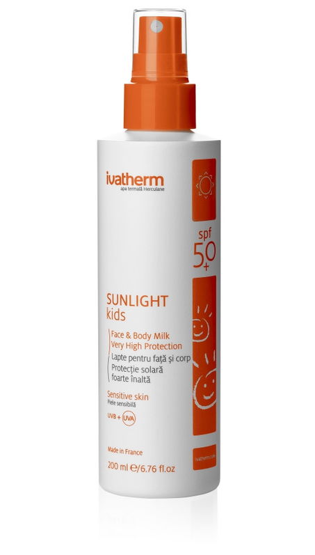 Sunlight Kids Lapte cu SPF50+, 200ml, Ivatherm