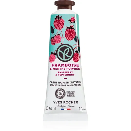 Yves Rocher Bain de Nature crema de maini Raspberry & Peppermint 30 ml