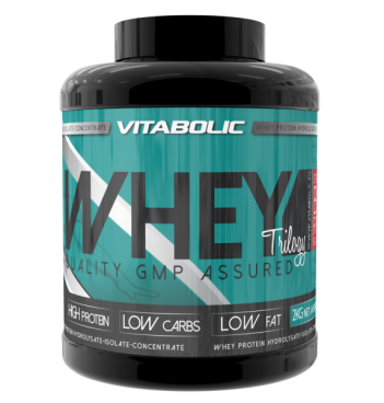 New Whey Trilogy Triple Capsuni, 2kg, Vitabolic
