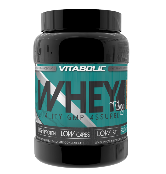 Whey Trilogy New Capsuni, 900g, Vitabolic