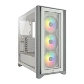 Carcasa Corsair iCUE 4000X RGB Tempered Glass, Middle Tower (Alb)