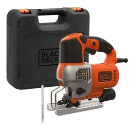 Ferastrau pendular Black&Decker BES610K-QS, 650 W, 90 mm + Cutie depozitare si 2 lame (Negru/Portocaliu)