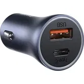 Incarcator auto Baseus CCJD-0G Golden, 1 x USB, 1 x USB-C, Quick Charge 3.0, Power Delivery 40W (Gri)
