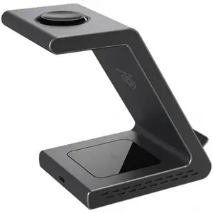 Incarcator Wireless Prestigio ReVolt A9, Wireless Qi, 3in1, 18W (Gri)