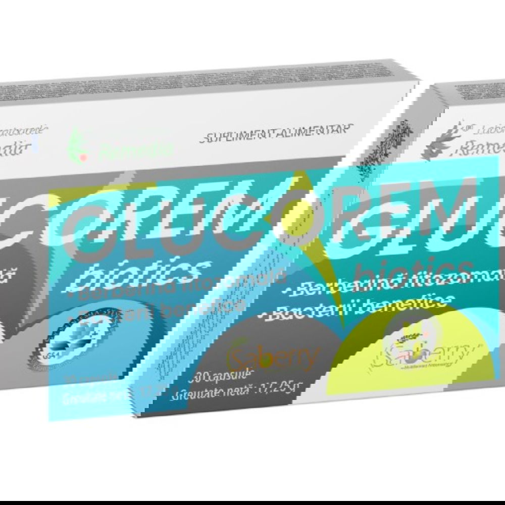 Glucorem Biotics, 30 capsule, Laboratoarele Remedia