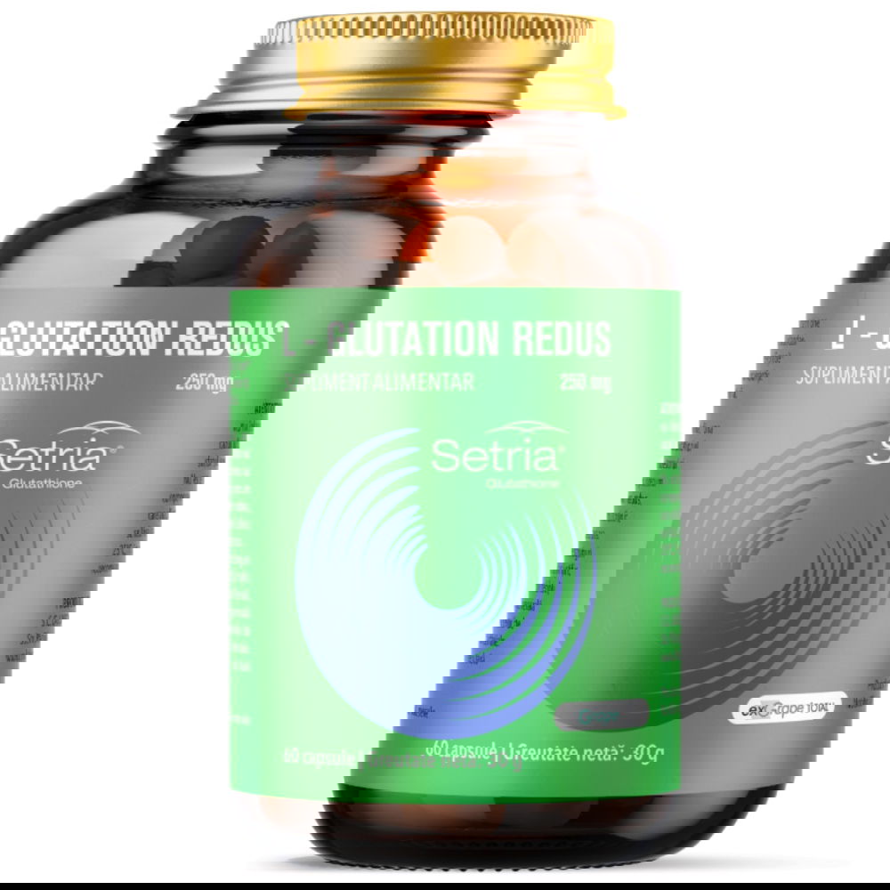 L-Glutation Redus Setria 250mg, 60 capsule, Laboratoarele Remedia