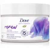 Dove Bath Therapy Renew exfoliant delicat pentru corp Wild Violet & Pink Hibiscut 295 ml