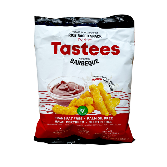 Snack din orez cu aroma de barbeque, 65g, Tastees
