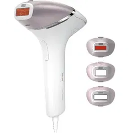 Epilator IPL Philips Lumea Seria 8000 BRI947/00, Senzor Smartskin, Tehnologie SenseIQ, 450.000 impulsuri (Alb/Roz)