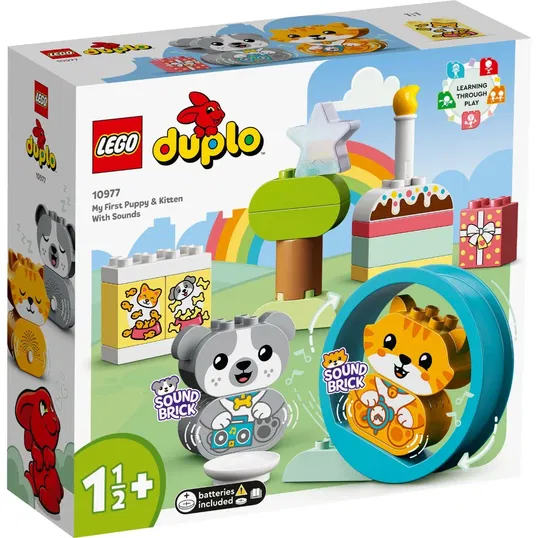 LEGO® DUPLO® - Primul meu catelus si pisoi cu sunete (10977)