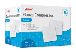 Dr. Max Comprese sterile 7.5 x 7.5cm, 2 bucati