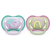 Philips Avent Ultra Air SCF085/59 0-6 m suzetă Rainbow Girl 2 buc