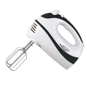 Mixer de mana, ADLER AD 4205, 300 W, 5 viteze + Turbo (Negru/Alb)