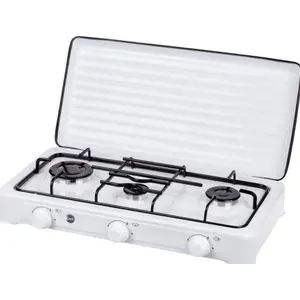 Plita de exterior MPM SMILE-KN-03/1K, 3 Arzatoare (Alb)