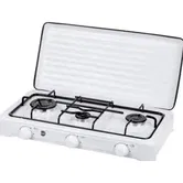 Plita de exterior MPM SMILE-KN-03/1K, 3 Arzatoare (Alb)