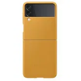 Protectie spate Samsung EF-VF711LYEGWW pentru Samsung Galaxy Z Flip 3 5G, Piele (Galben)