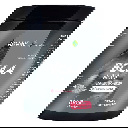 BCAA 4:1:1 cu aroma de zmeura, 400g, Adams Vision