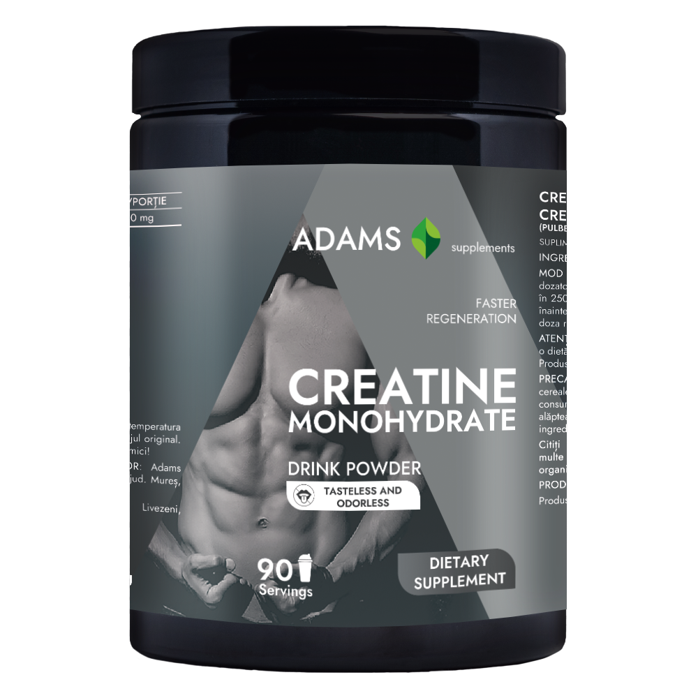 Creatina monohidrata fara aroma, 400g, Adams Vision