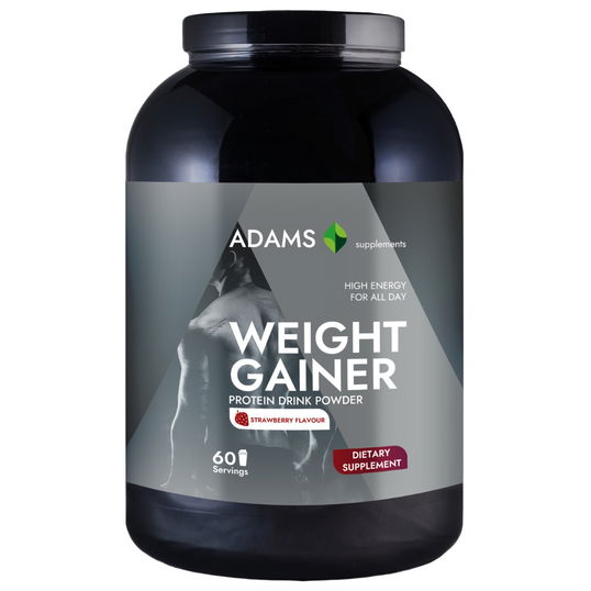 Weight Gainer cu aroma de capsuni, 3000g, Adams Vision