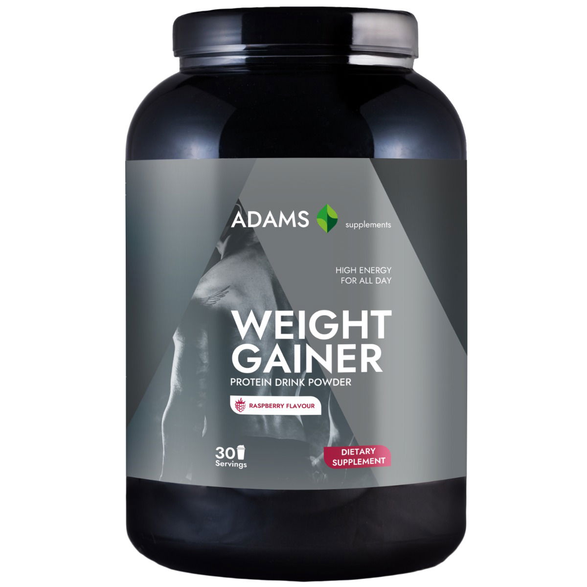 Weight Gainer cu aroma de zmeura, 1500g, Adams Vision