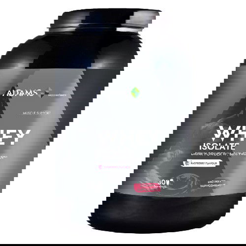 Pudra proteica cu aroma de zmeura Whey Isolate Protein, 908g, Adams Vision