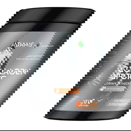 Collagen pulbere instant cu aroma de piersica, 600g, Adams Vision