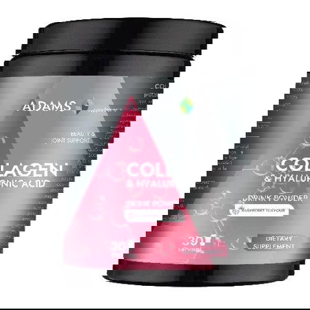Collagen si HA pulbere instant cu aroma de zmeura, 600g, Adams Vision