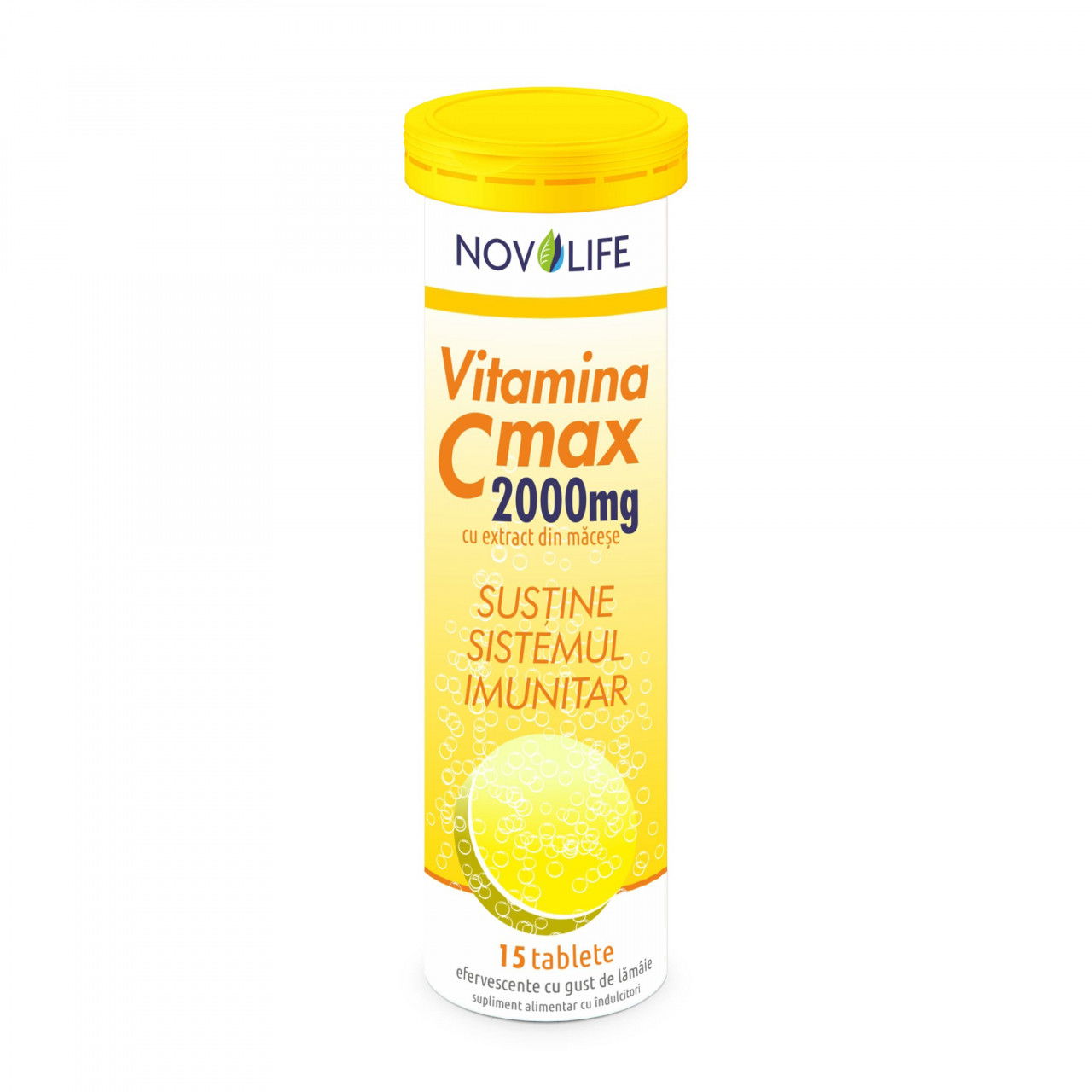 Vitamina C Max 2000, 15 tablete, Novolife