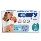 Scutece pentru copii Eco Premium Mini Nr. 2 pentru 3 – 6kg, 40 bucati, Confy